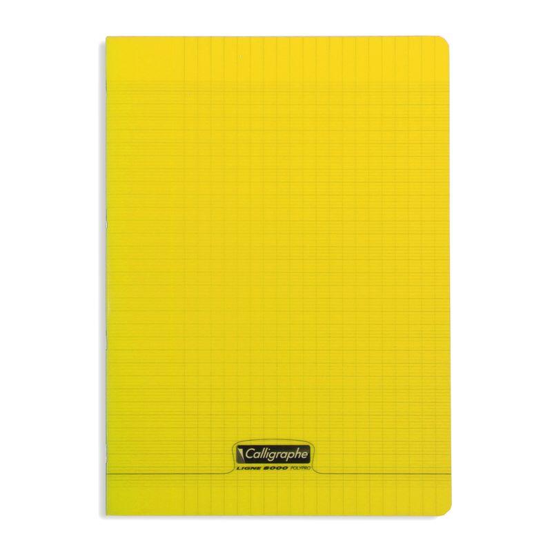Cahier 21X29,7 - 90g - 96 p - Séyès - couverture polypro jaune