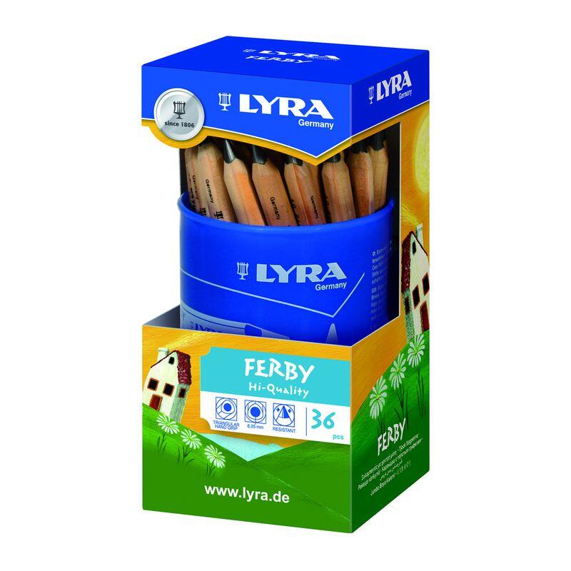 Pot 36 crayons graphites FERBY de LYRA - bois naturel - gros