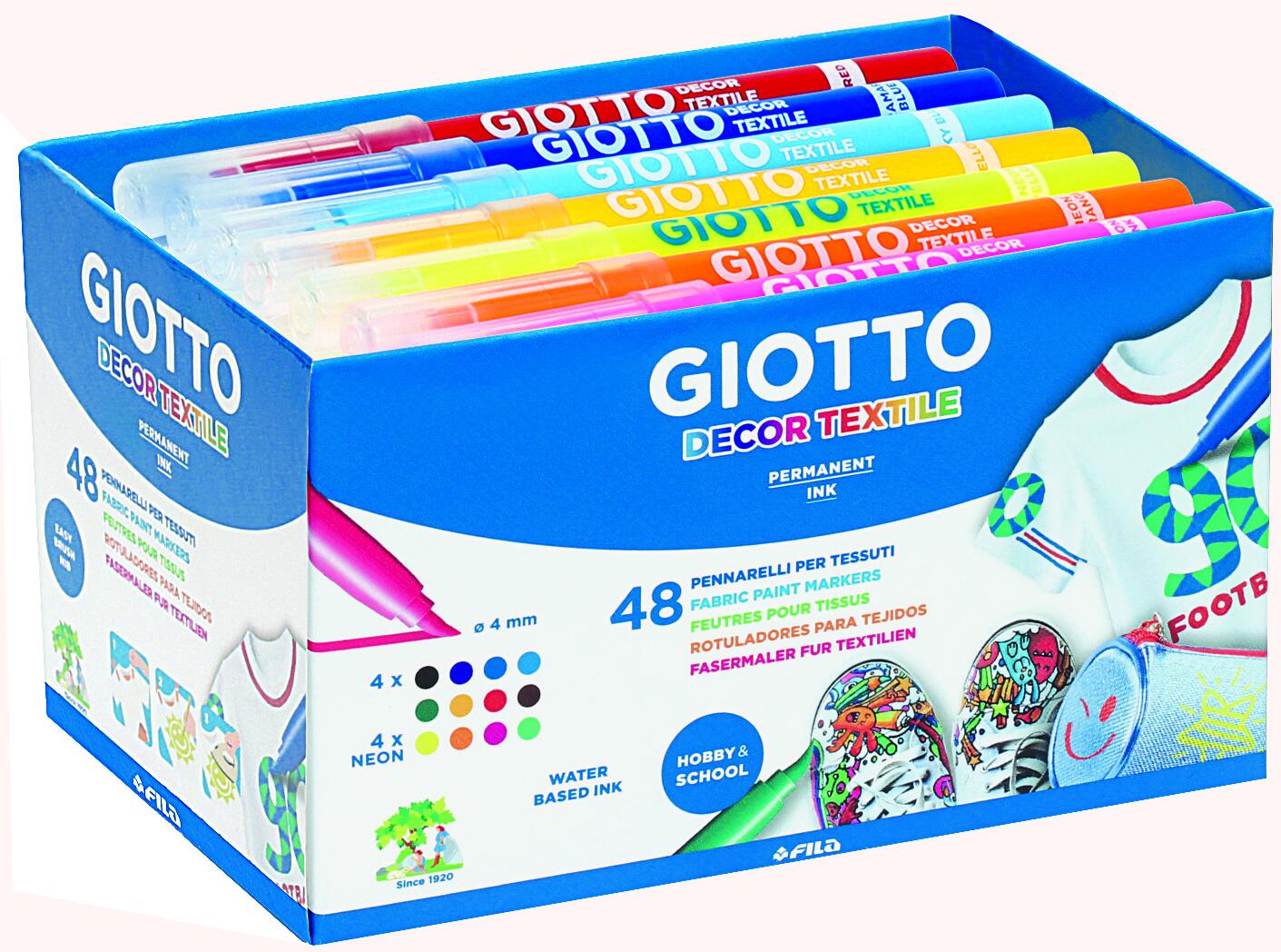 Schoolpack 48 feutres Giotto textile