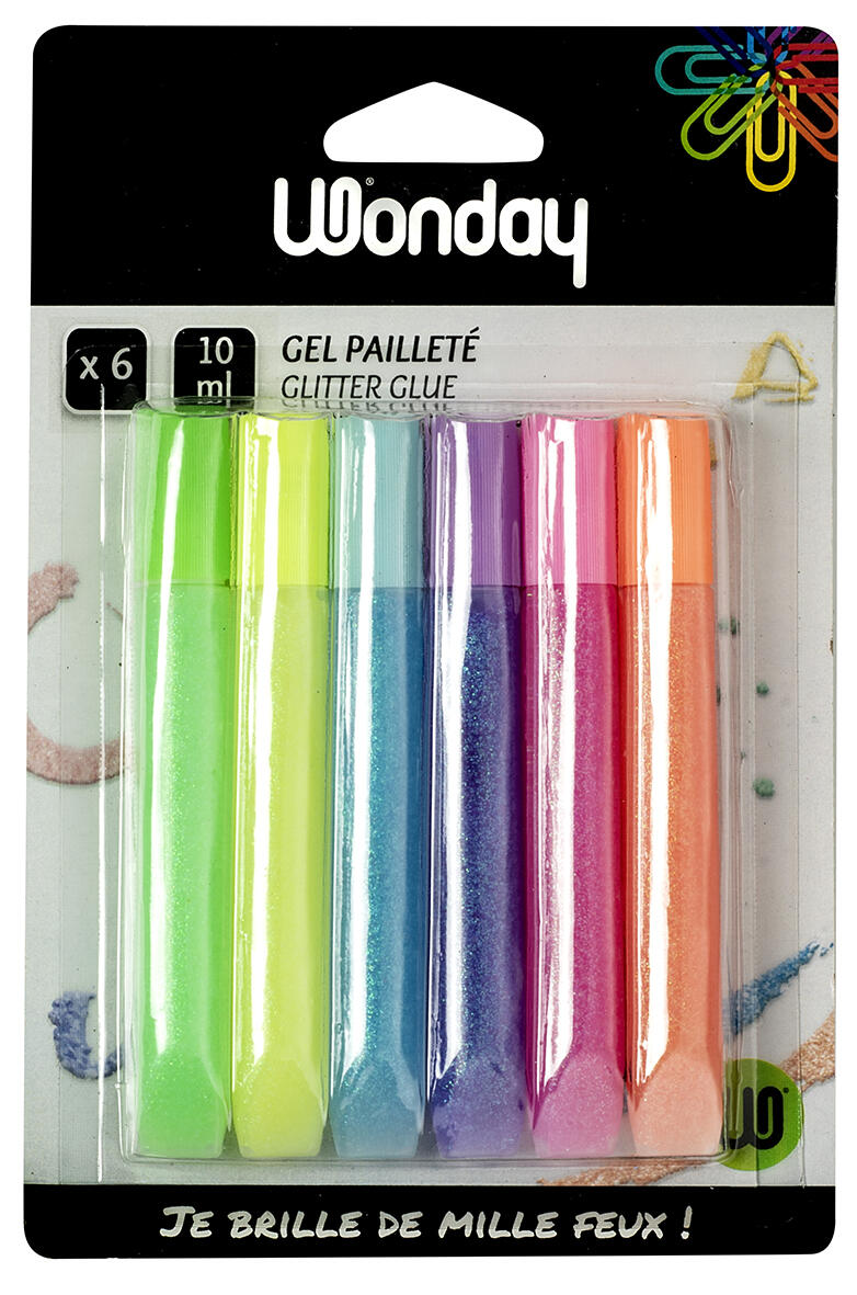 "Les 6 stylos gel déco ""pastel"" - 10 ml"