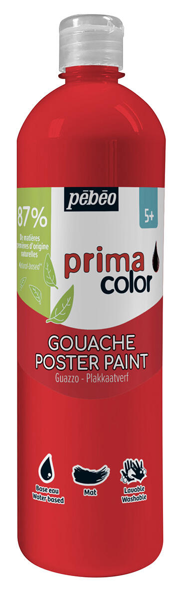 Gouache PRIMACOLOR - FLACON DE 1l - Rouge primaire