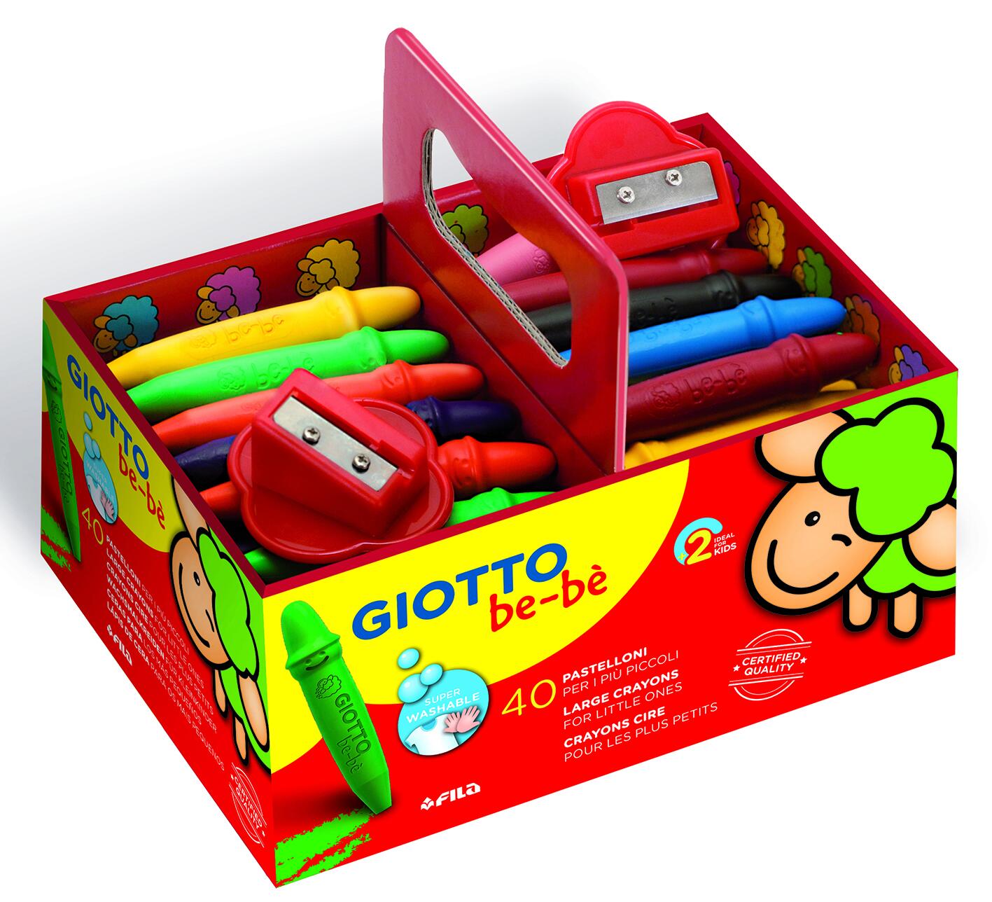 Schoolpack de 40 crayons cire  GIOTTO BEBE
