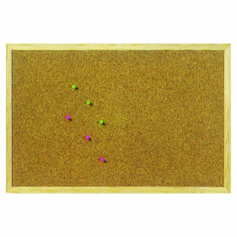Tableau en liège Pour les notes décoratif 40x60 - Cadre Feuilles vertes