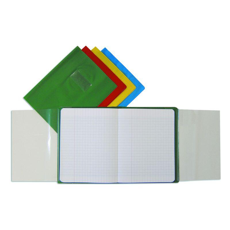 Protège-cahier PVC opaque - 2 rabats - 17x22 - Jaune