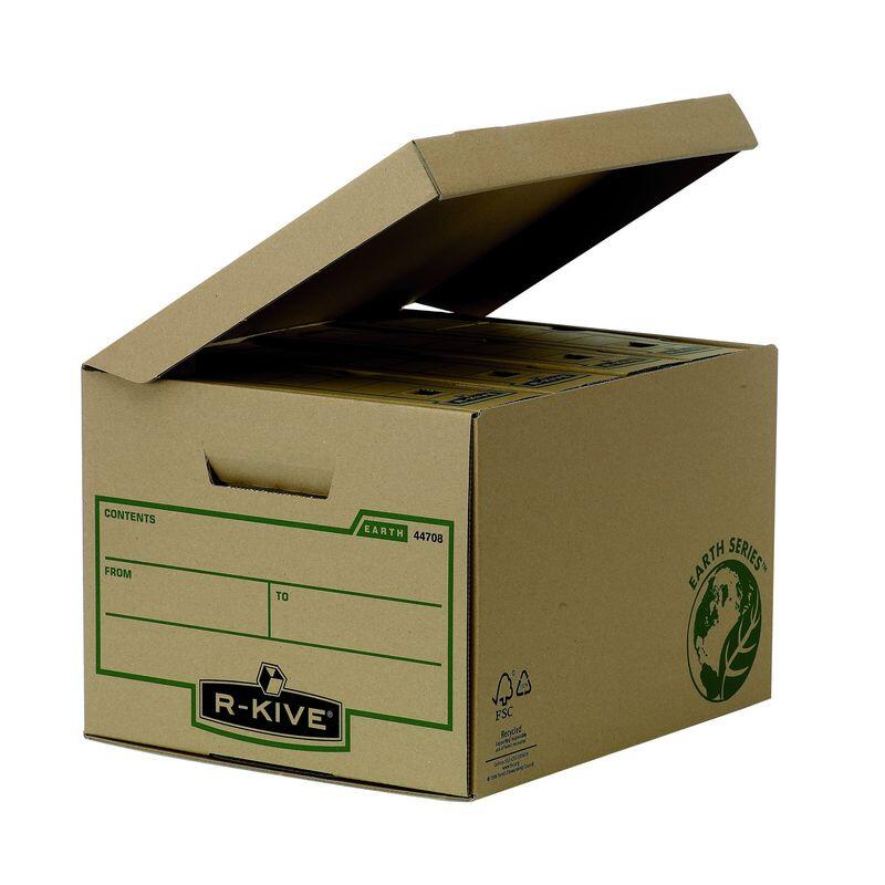 Caisse  pour archives carton marron - 4 Boîtes archives