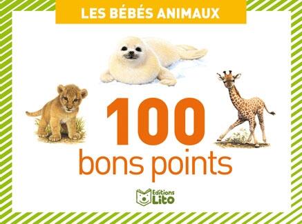 Boîte de 100 bons points bébés animaux - Dimensions 78 x 57 mm