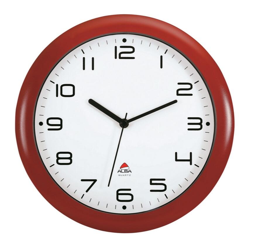 Horloge murale Diamètre 30cm - Rouge