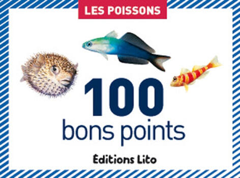 Boîte de 100 bons points les poissons - Dimensions 78 x 57mm