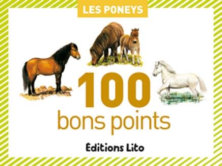 Boîte de 100 bons points les poneys - Dimensions 78 x 57 mm