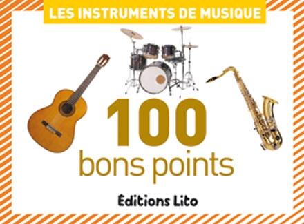 Boîte de 100 bons points les instruments de musique - Dimensions 78 x 57 mm