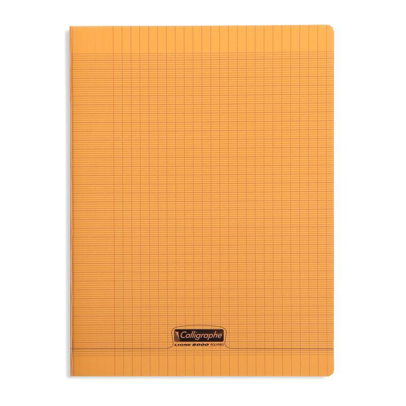 Cahier 24X32 - 90g - 96 p - Séyès - couverture polypro orange