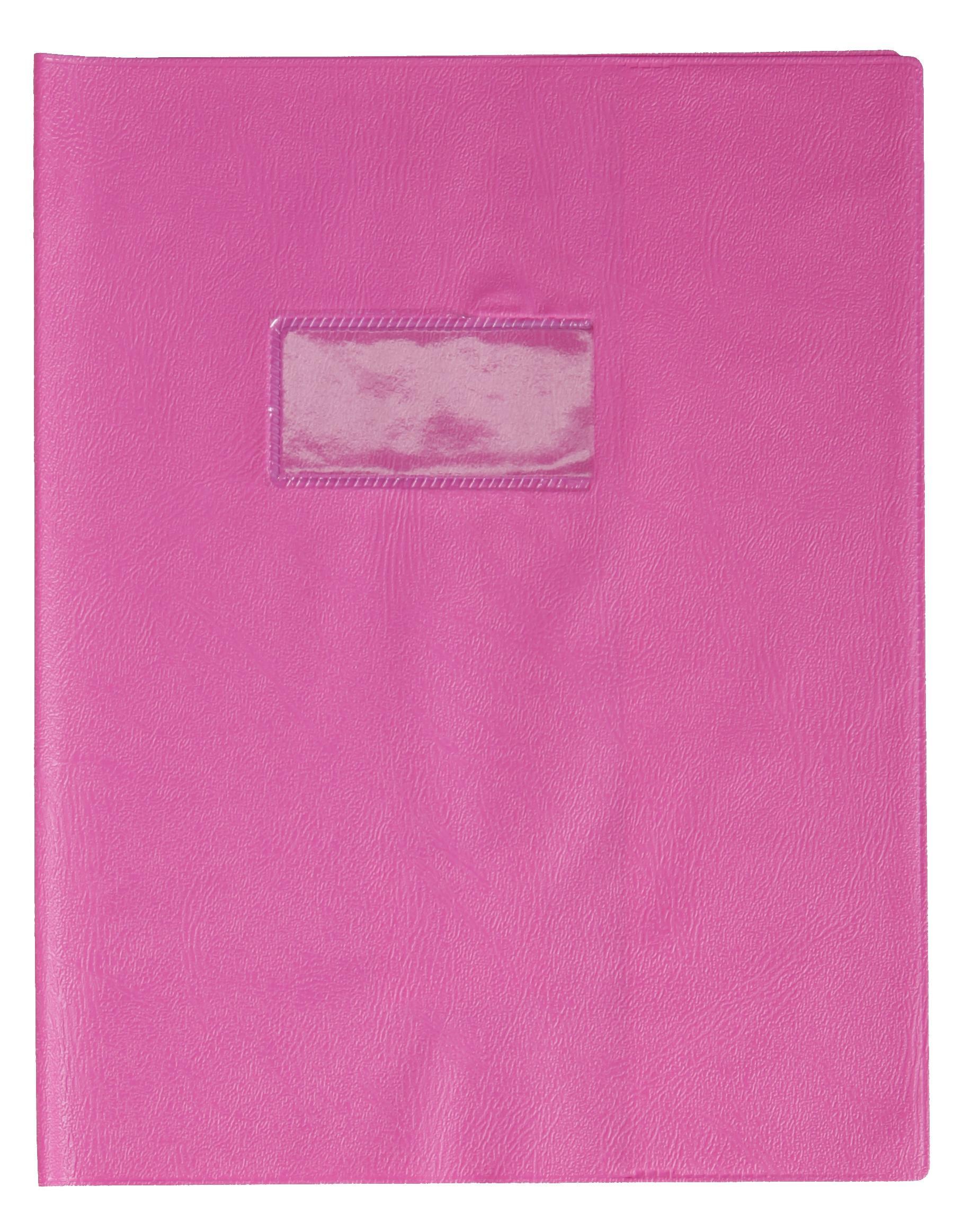Protège-cahier nylon uni 20/100e - 17x22 - Rose