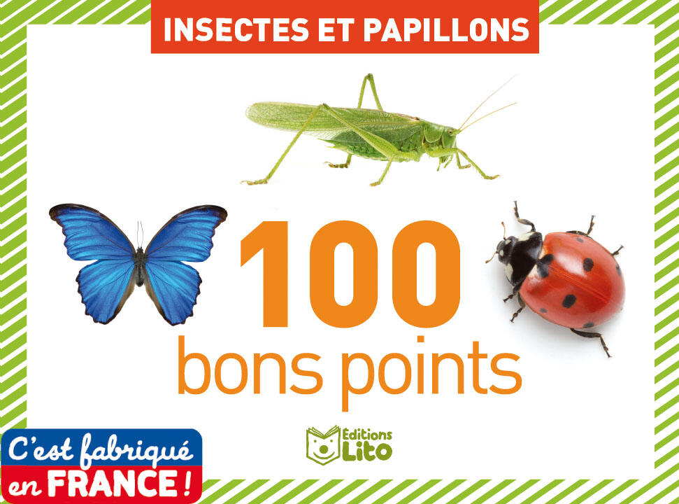 Boîte de 100 images bons points - Les insectes et les papillons