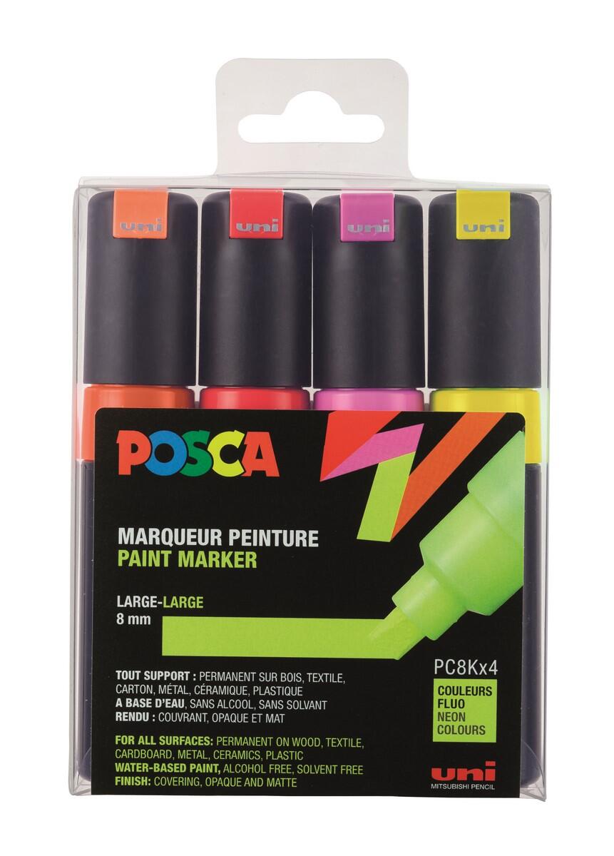 Pochette de 4 marqueurs peinture  fluo PC8K