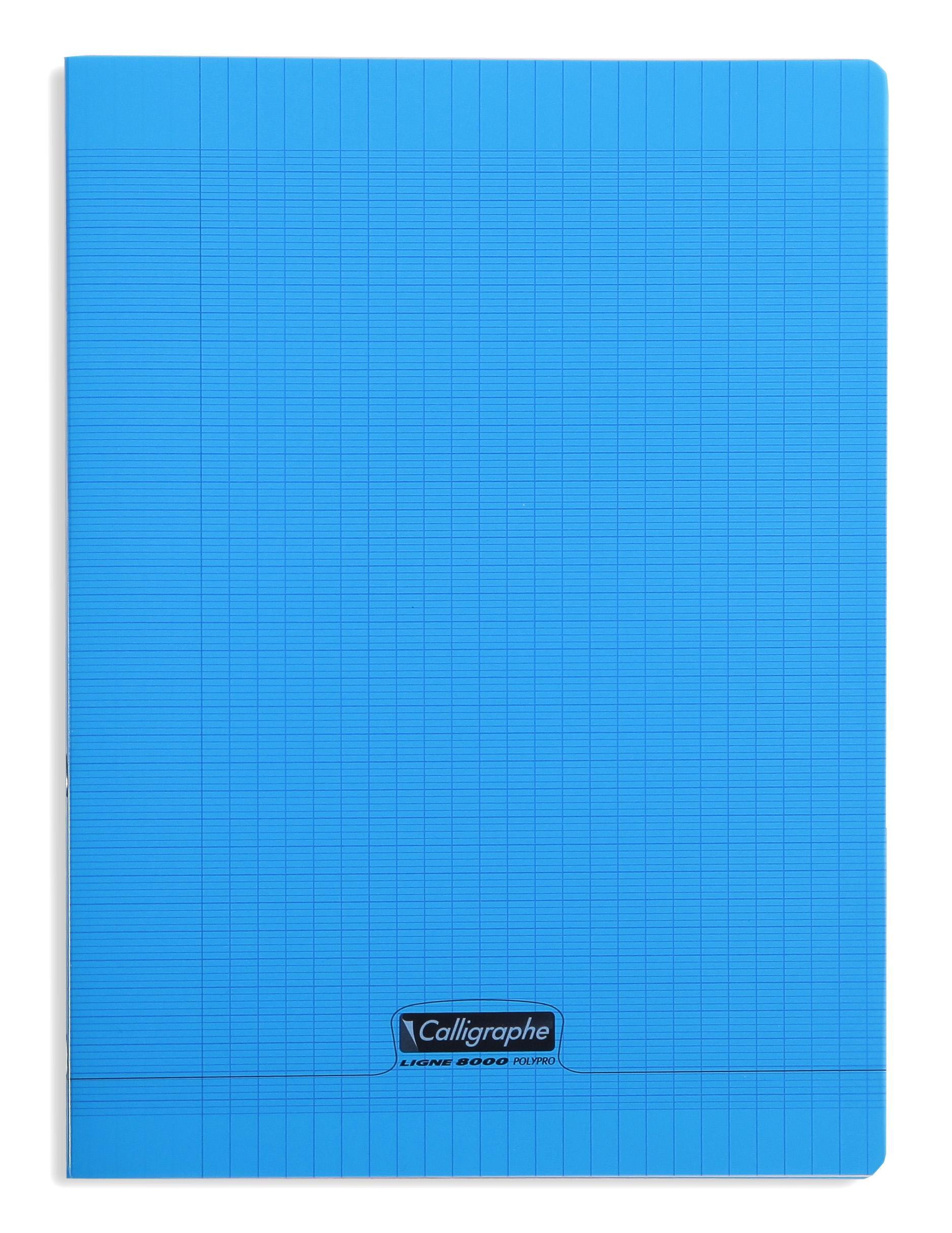 Cahier séyès - 24x32 - 192 p couverture polypro bleu