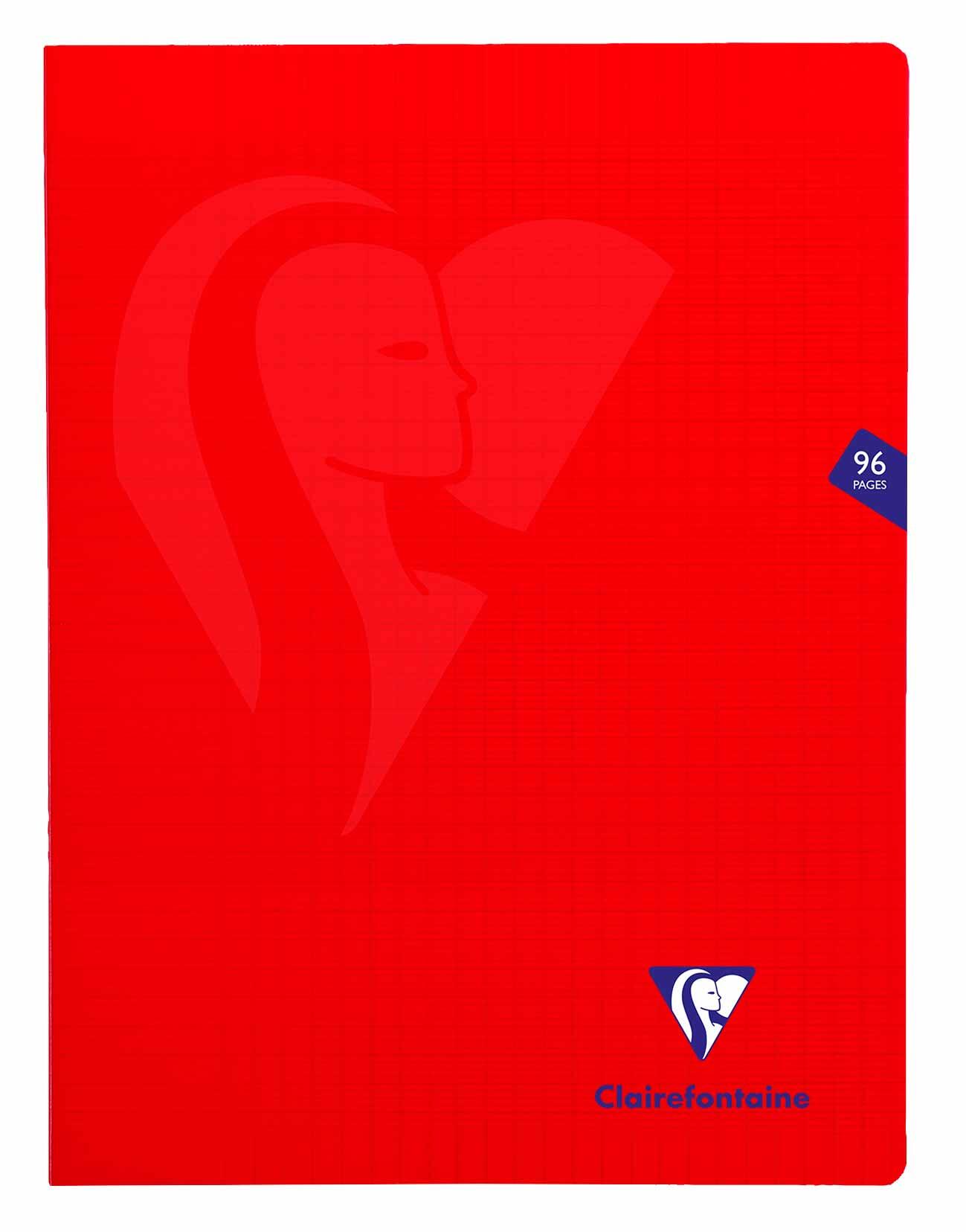 Piqure 24x32 - 90g - 96 p - Séyès - couverture polypro rouge - MIMESYS