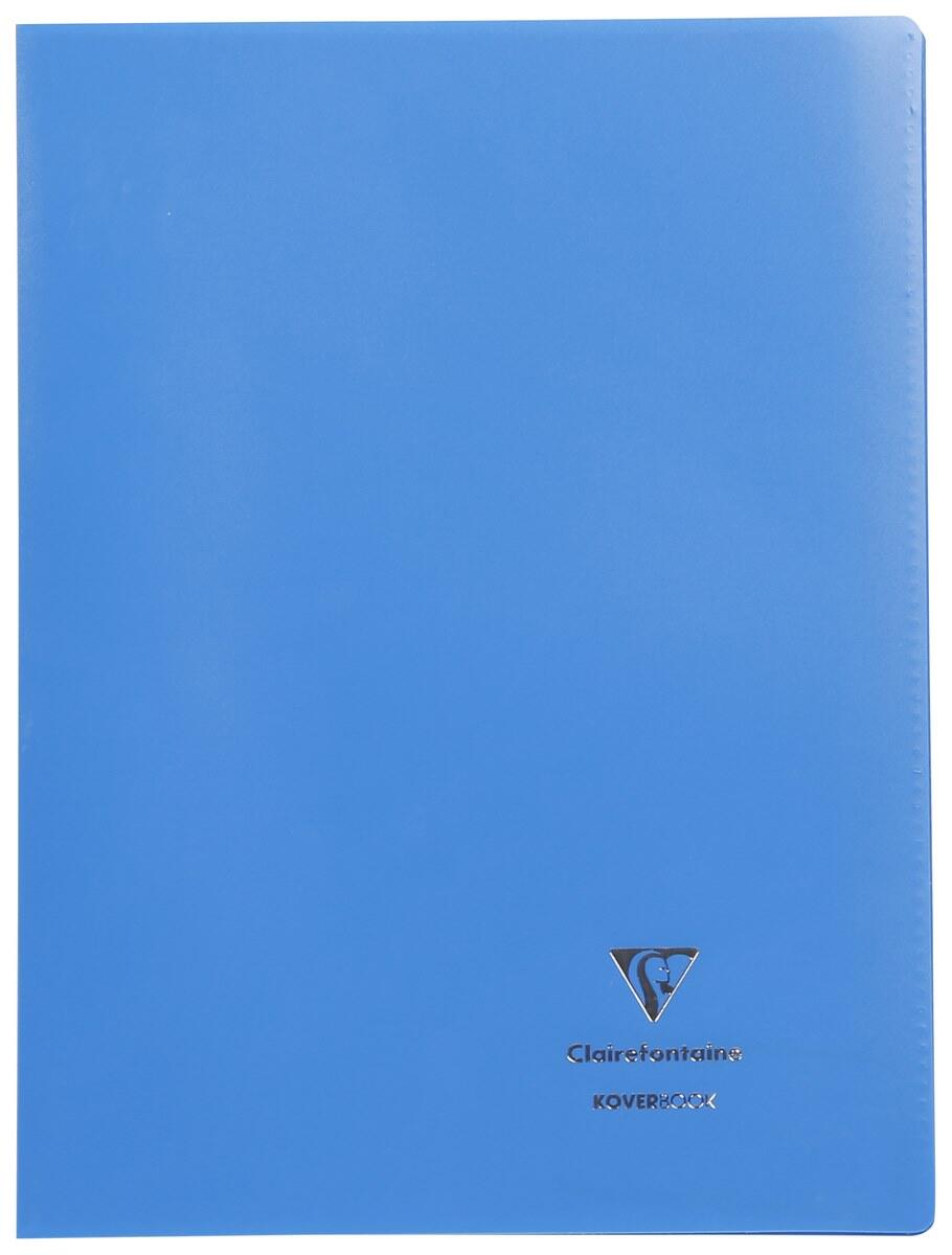 Piqure 21x29,7 - 90g - 96 p - Séyès - Koverbook couverture transparente Bleue