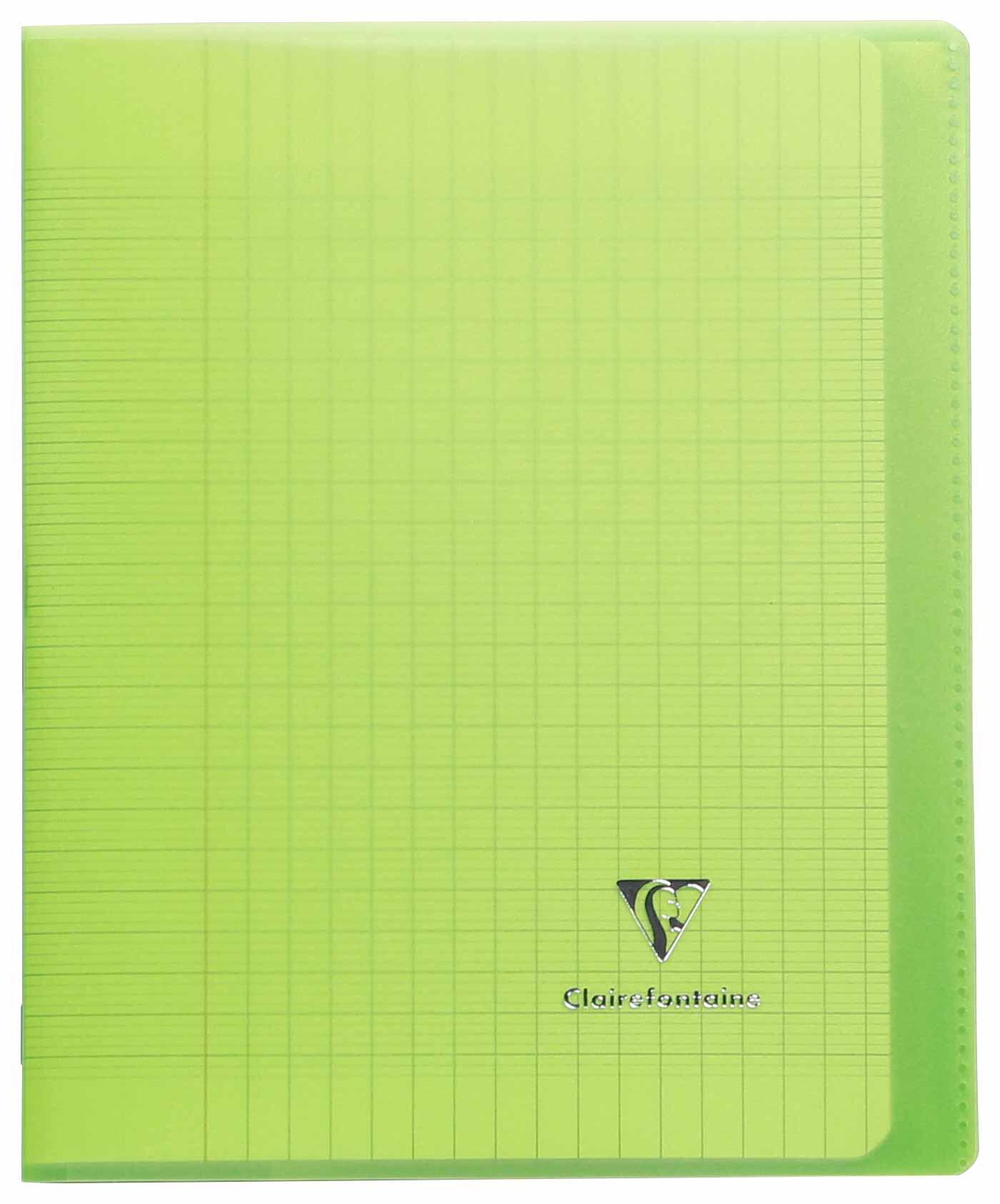 Piqure 17x22 - 90g - 96 p - Séyès - Koverbook couverture transparente Verte