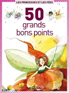 Boîte de 50 grands bons points Princesses et fées - Dimensions 98 x 135 mm
