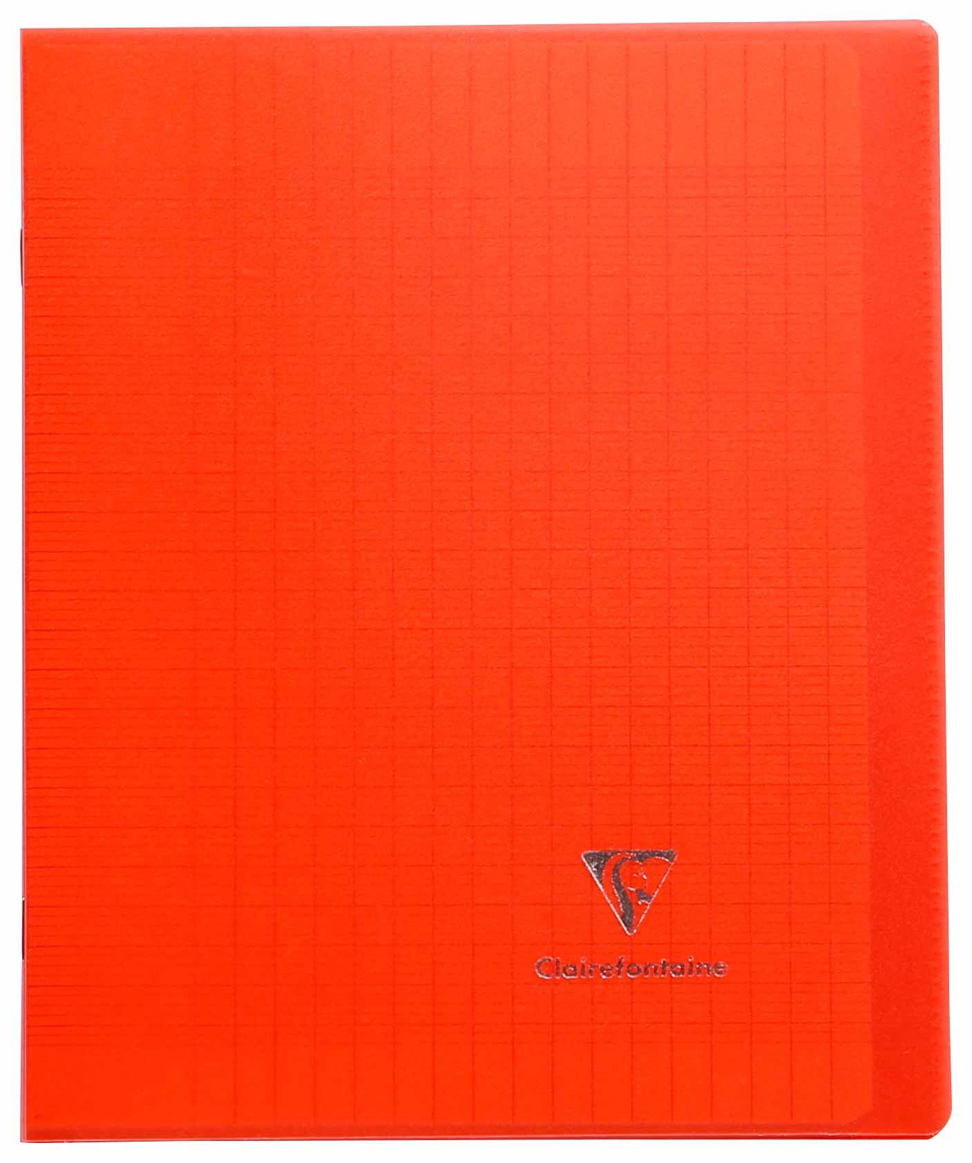 Piqure 17x22 - 90g - 96 p - Séyès - Koverbook couverture transparente Rouge