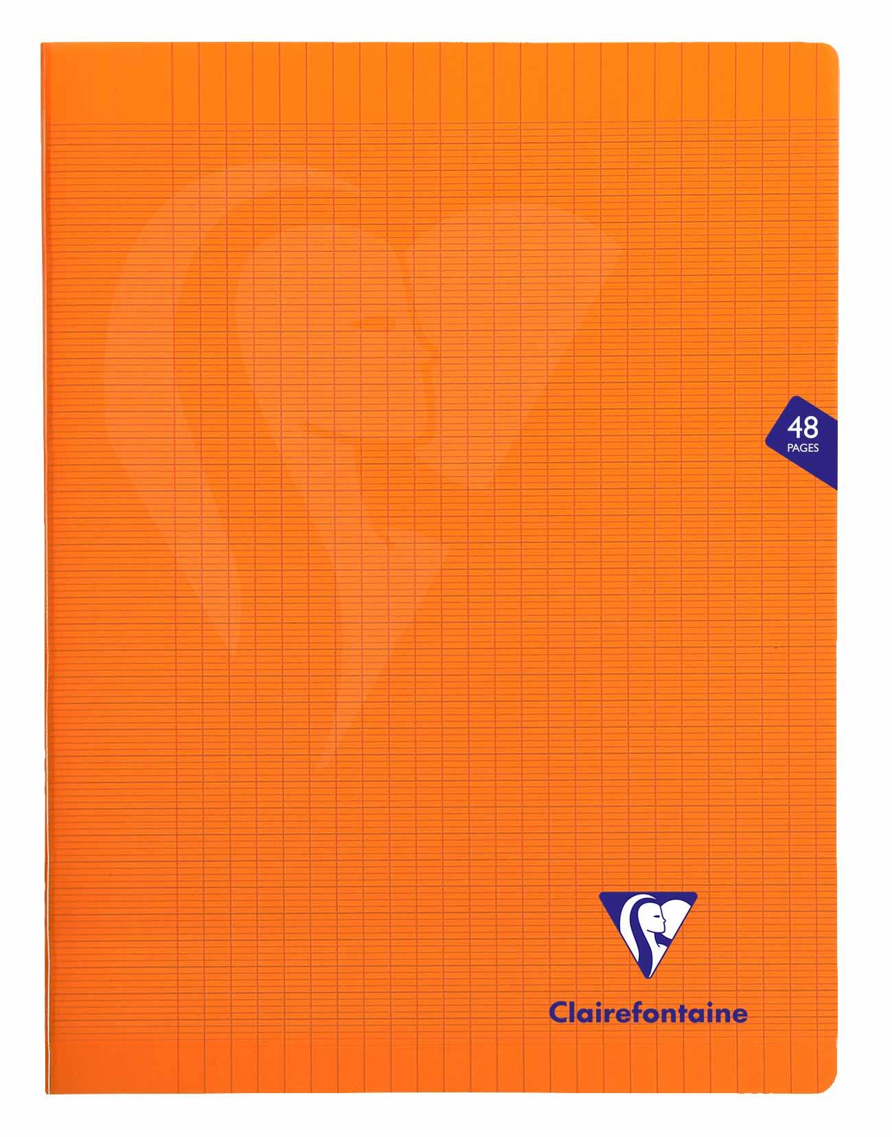 Piqure 24x32 - 90g - 48 p - Séyès - couverture polypro orange - MIMESYS