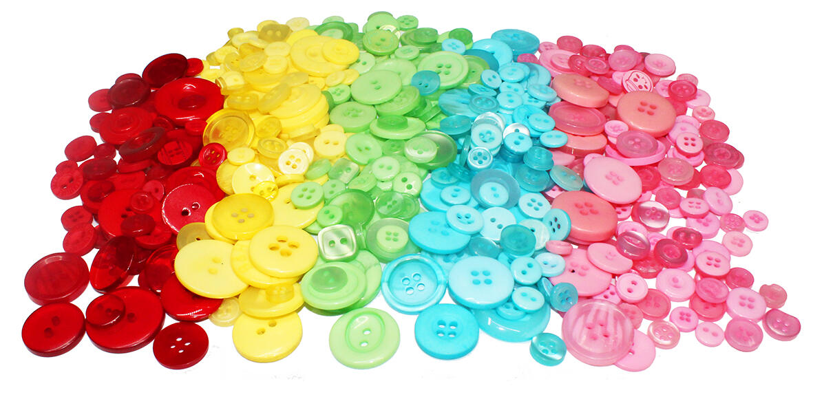 Sac de 200 g boutons tailles et couleurs assorties