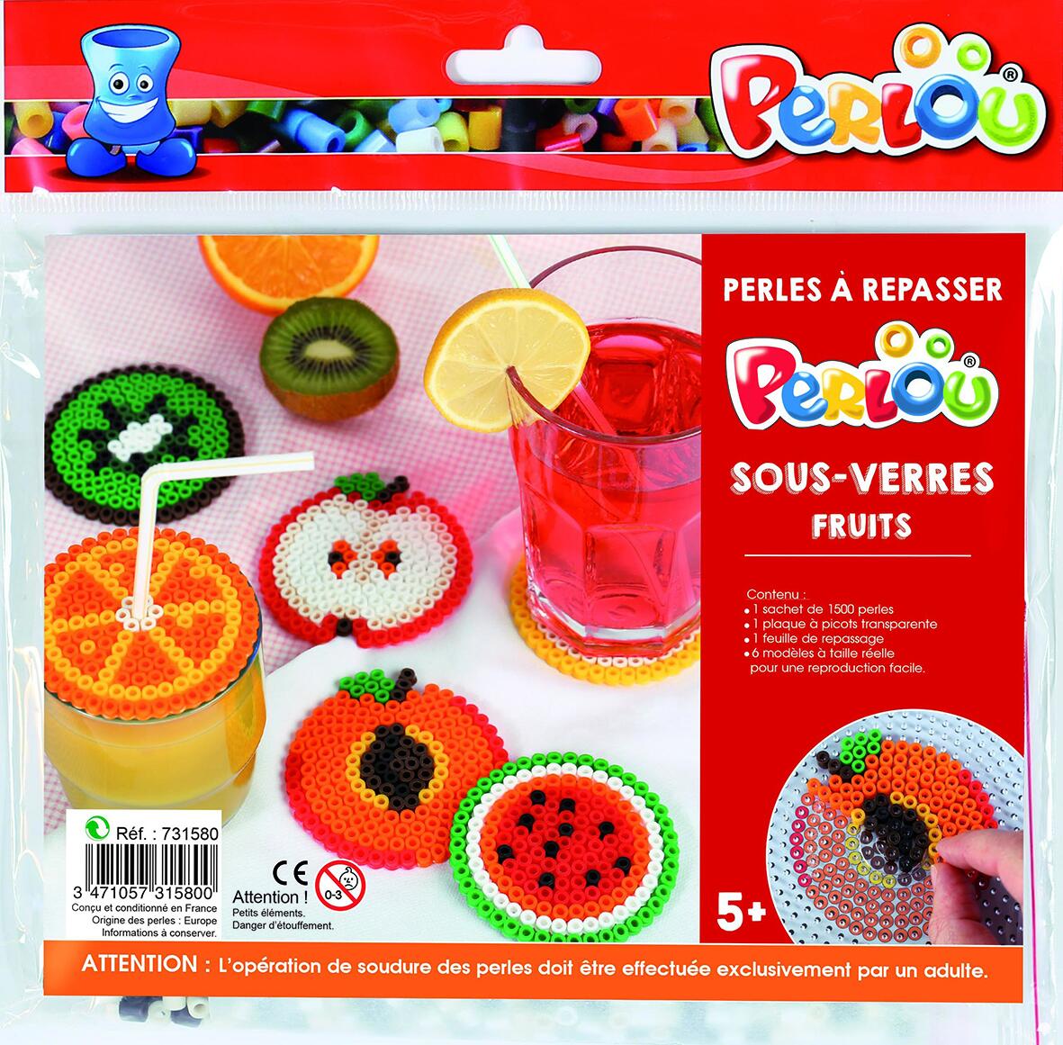 Kit de 1000 perles dessous de verres - Fruits