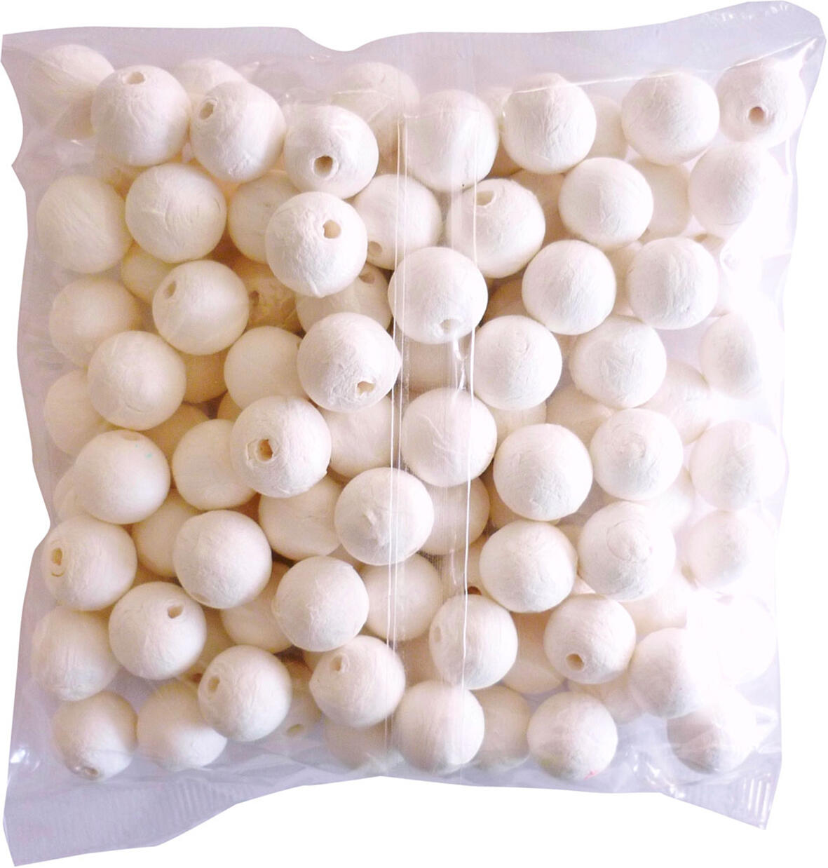 Sachet de 100 boules cellulose blanches - diamètre 25 mm