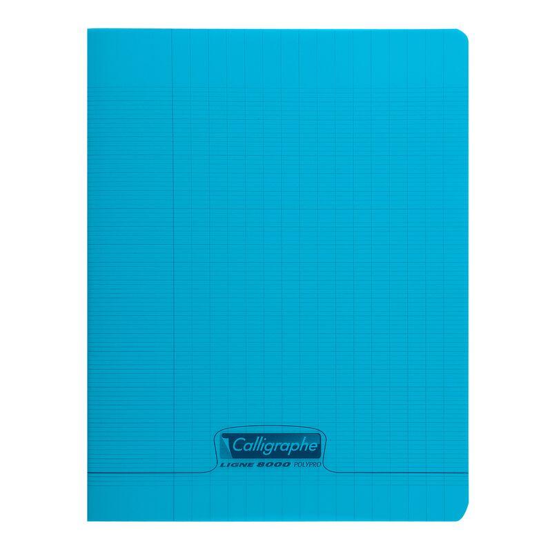 Cahier 17 x 22 - 90 g - 48 p - Séyès - couverture polypro bleue