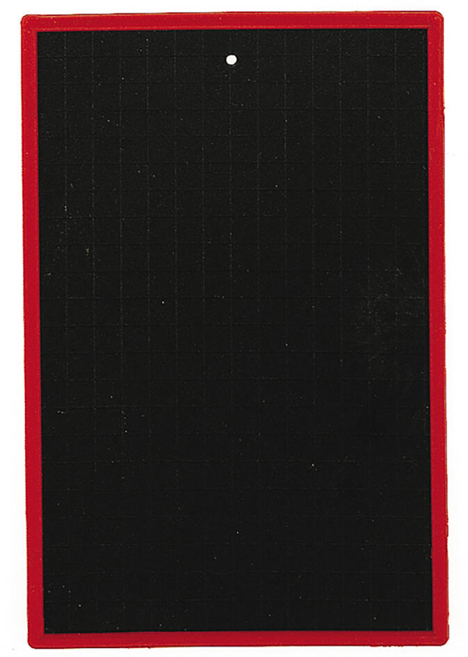 Ardoise noire  - Format 18 x 26 - 1 face unie/1 face quadrillée