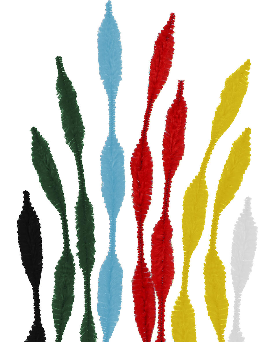 Sachet de 25 chenilles couleurs assorties - Ø 10 mm x 30 cm