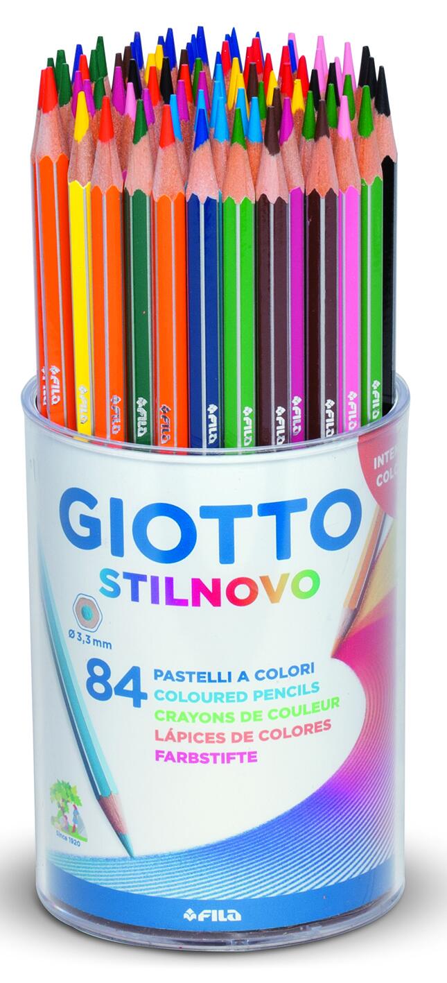 Pot de 84 crayons de couleur - Giotto Stilnovo