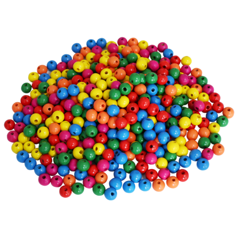 Seau 1100 perles rondes couleurs assorties