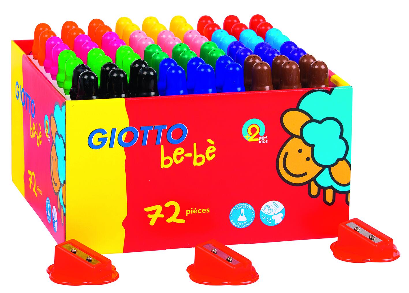 Maxi schoolpack de 72 crayons de couleur - Giotto Be-bé