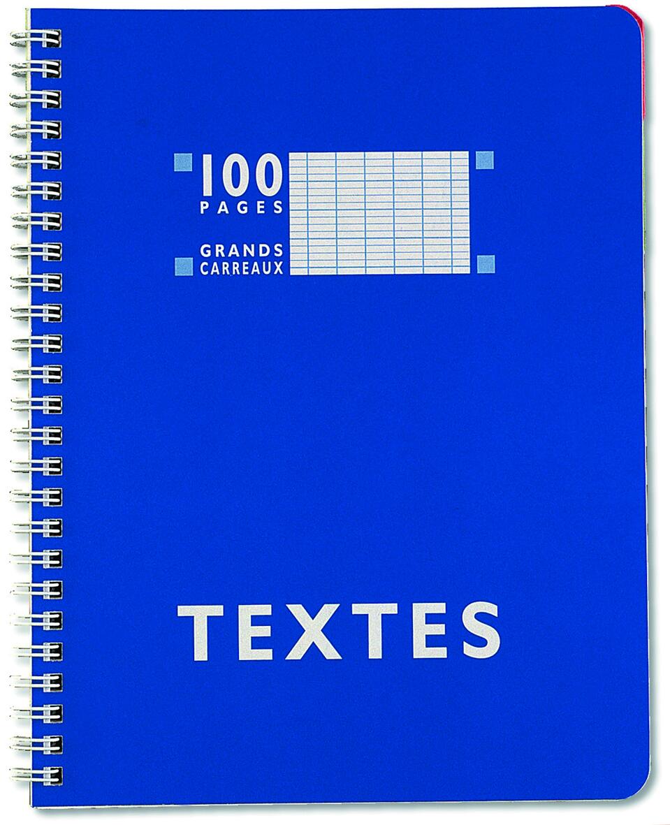 Cahier de textes - 100 p - spirales - Séyès