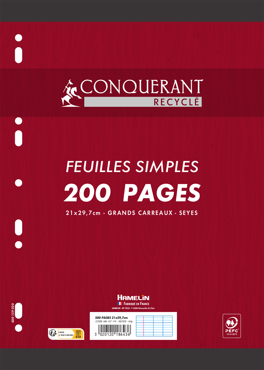 Lot De 3 Blocs Dessin A4 Uni Blanc – 120g, 25 Feuilles, Perforées 9 Trous, Fabriqué En France - 2