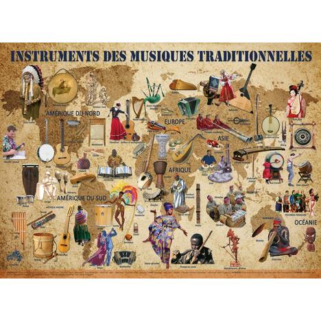 6 posters 68 x 50 cm : instruments du monde