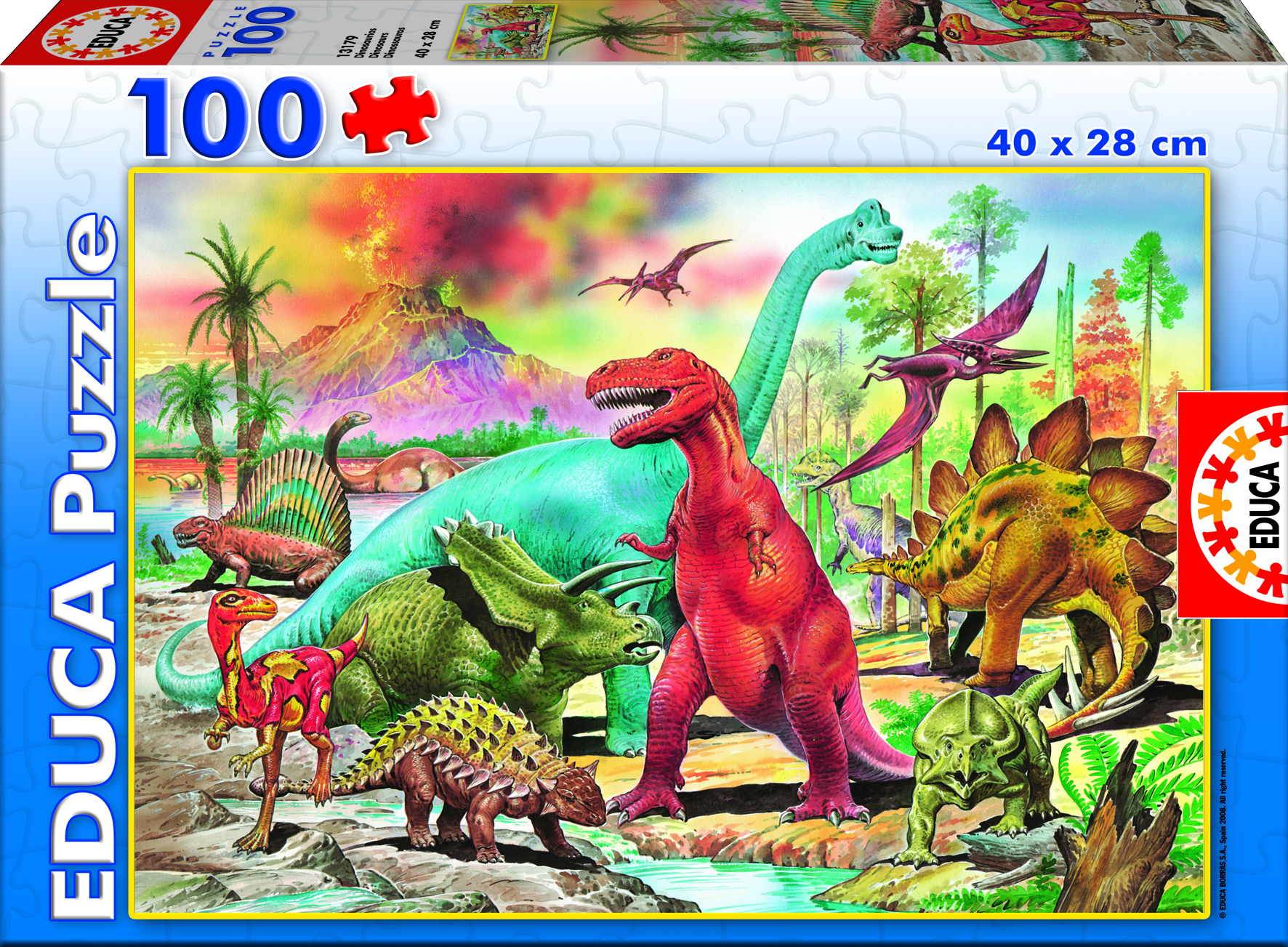 "Puzzle ""Les dinosaures"" de 100 pieces"
