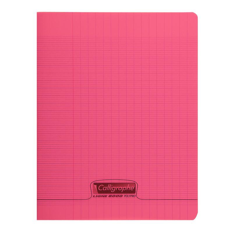 Cahier séyès - 24 x 32 - 140 p - 90g - couverture polypro rouge