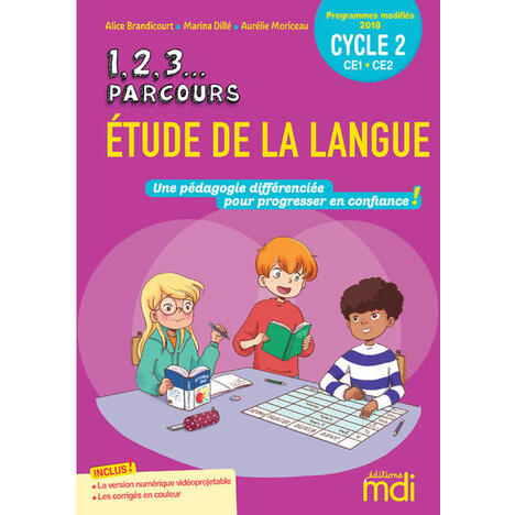MDI - 1,2,3 PARCOURS... ETUDE DE LA LANGUE - FICHIER CE + CD 2020