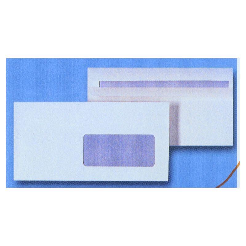 Format 110 x 220 - 80 g - Fenêtre 45x100 - Bte 500 enveloppes blanches auto-adh