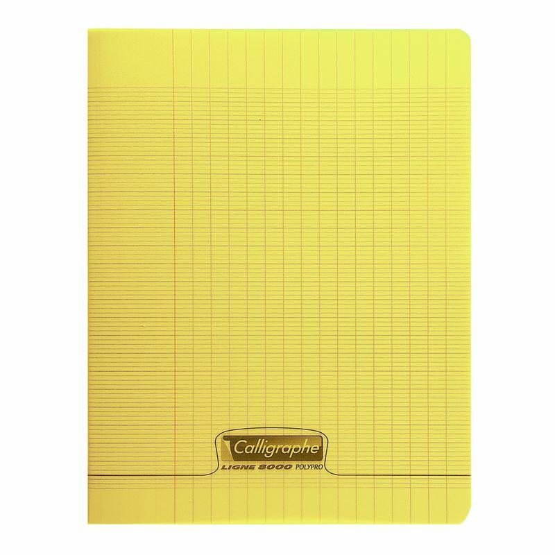 Cahier 24 x 32 - 90 g - 48 p - Séyès - couverture polypro jaune