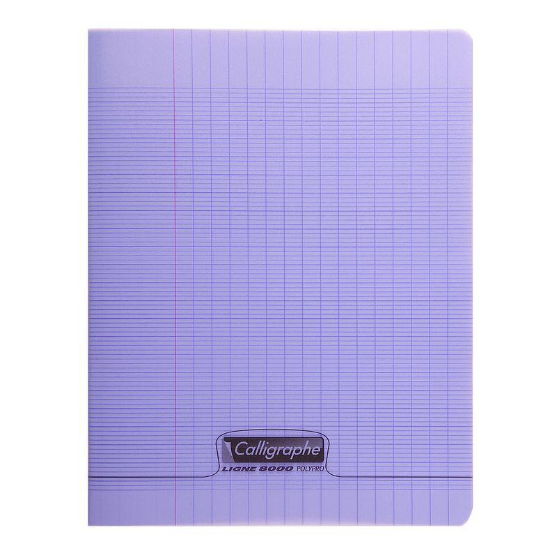 Cahier 17 x 22 - 90 g - 60 p - Séyès - couverture polypro violette
