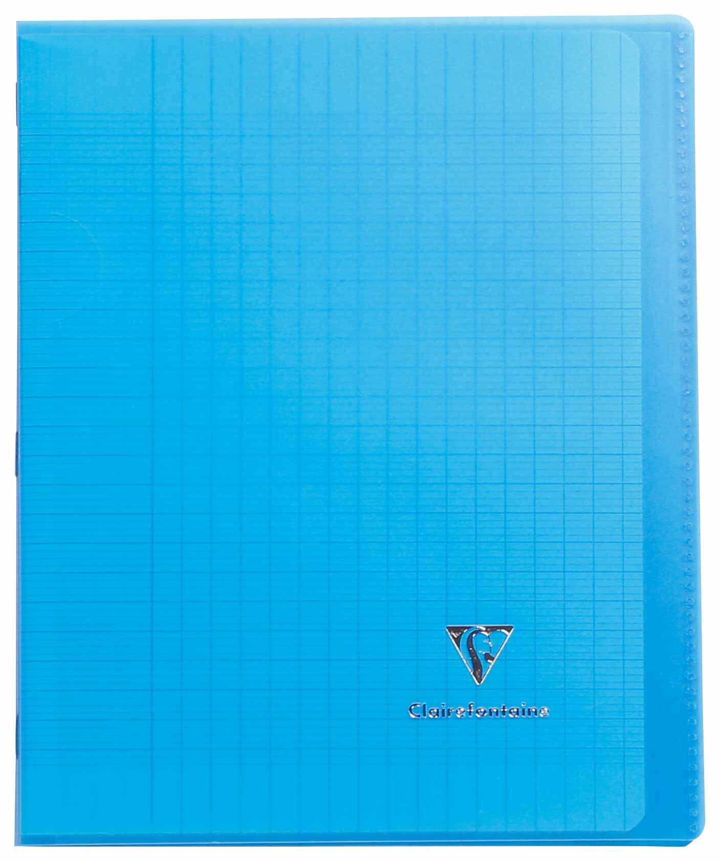 Piqure 17x22 - 90g - 96 p - Séyès - Koverbook couverture transparente Bleue