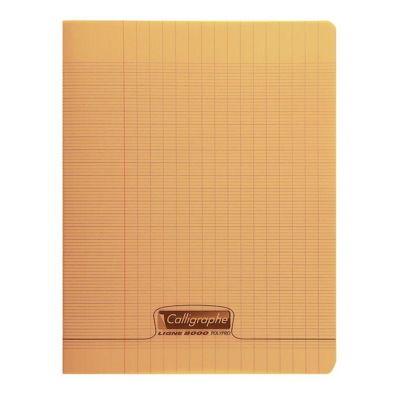 Cahier 17 x 22 - 90 g - 48 p - Séyès - couverture polypro orange