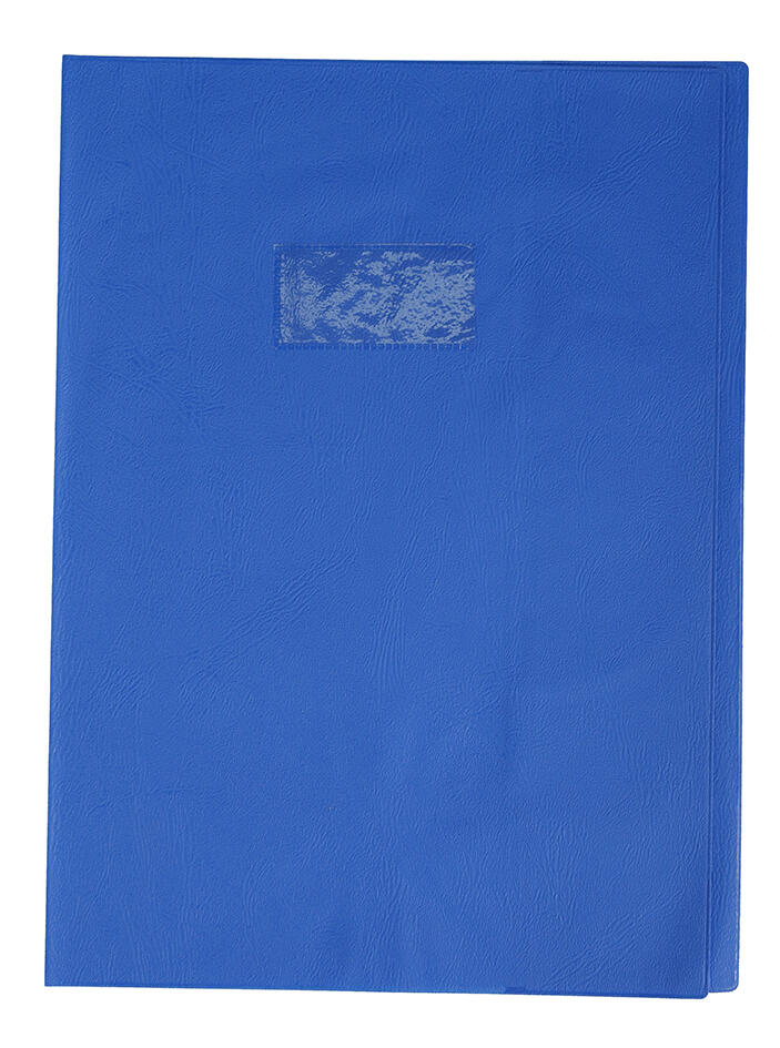 Protège-cahier nylon uni  - 24X32 - Bleu