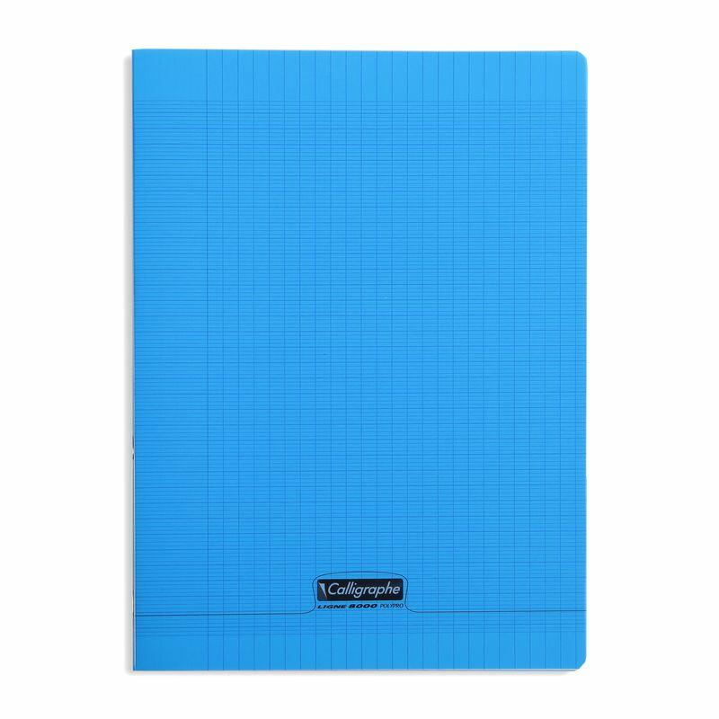 Cahier 24X32 - 90g - 96 p - Séyès - couverture polypro bleue