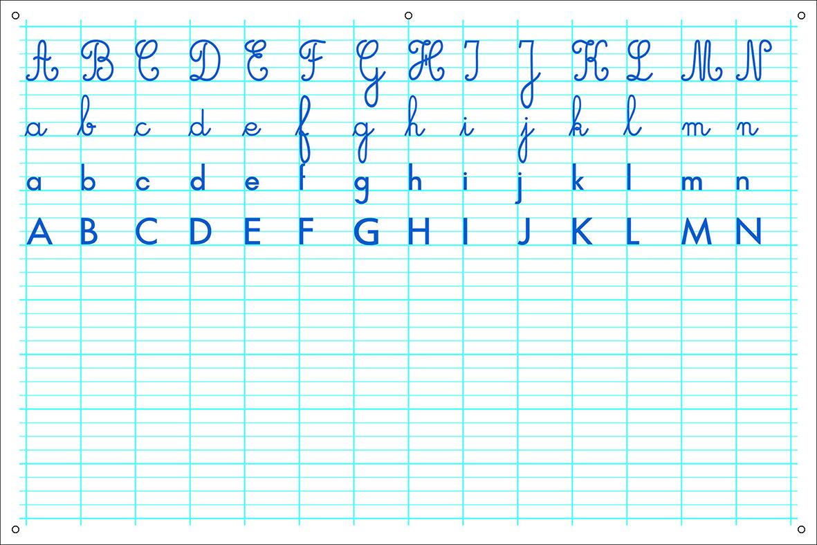 Tableau Alphabet/Séyès recto-verso - 80 x 120 cm