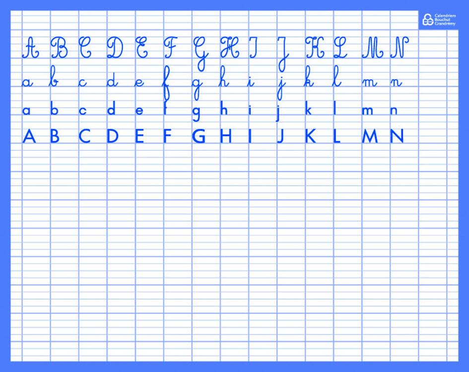 Ardoise Alphabet-séyès - 21 x 26.5 cm