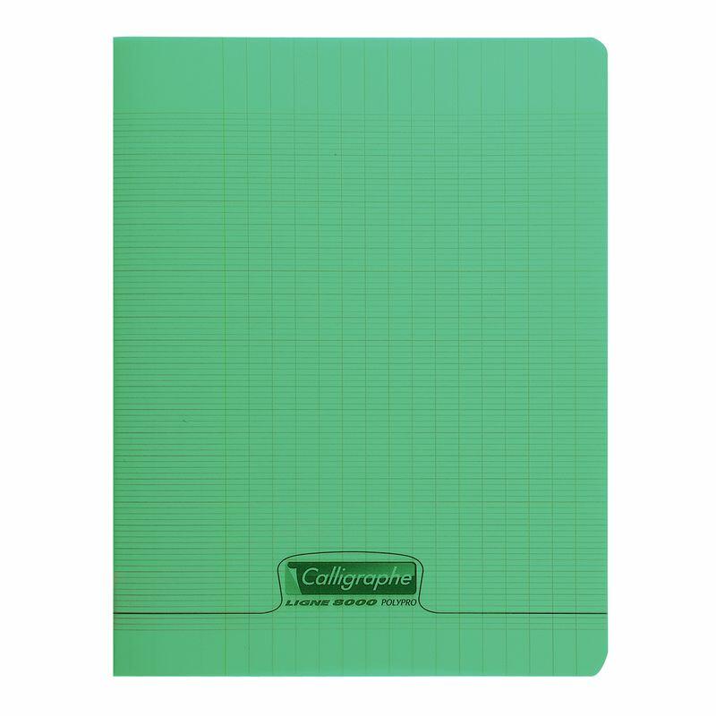 Cahier 17 x 22 - 90 g - 32 p - Séyès - couverture polypro verte